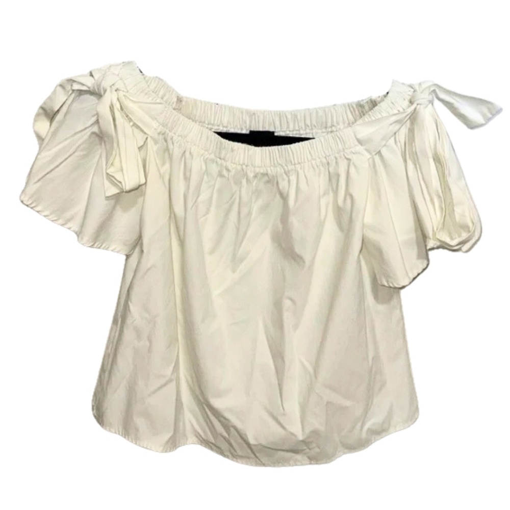 Lumiere Off the Shoulder with Bows Blouse Women's White Medium
